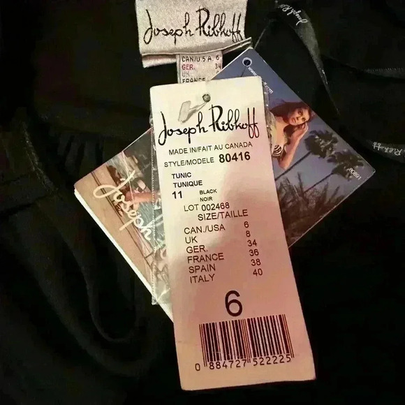 Joseph Ribkoff NWT Square Neck Drop Waist Black Dress Size 6 - Picture 6 of 6